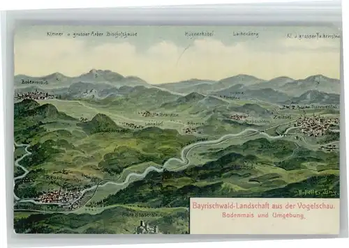 Bodenmais Karte von ca 1900 x