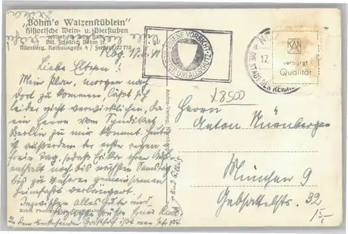 Nuernberg Boehms Waizenstueblein x