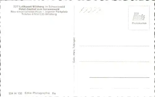 Wildberg Schwarzwald Wildberg Hotel Zum Schwarzwald * / Wildberg /Calw LKR