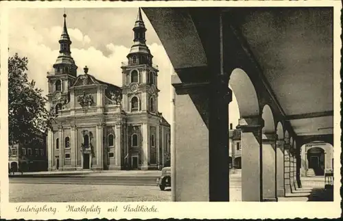 Ludwigsburg Marktplatz Stadtkirche *