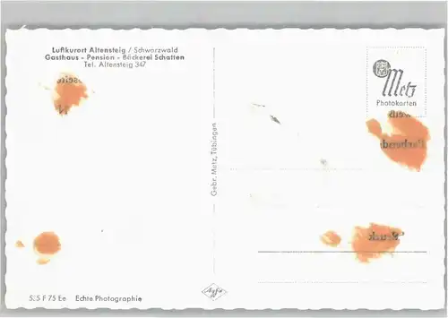 Altensteig Schwarzwald Altensteig Gasthaus Pension Baeckerei Schatten * / Altensteig /Calw LKR