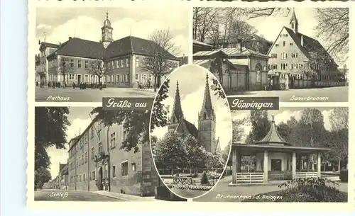 Goeppingen Rathaus Sauerbrunnen Schloss Brunnenhaus Oberhofenkirche *