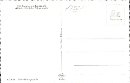 wu68720 Frauenalb Frauenalb Sanatorium * Kategorie. Marxzell Alte Ansichtskarten