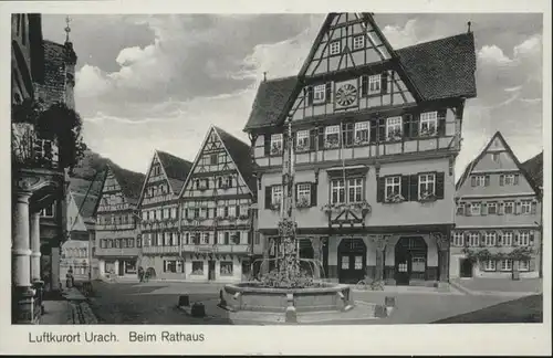 wu68851 Urach Bad Urach Rathaus * Kategorie.  Alte Ansichtskarten