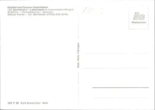 Gernsbach Gasthof Pension Lautenfelsen *