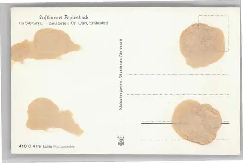 Alpirsbach Sanatorium Dr. Wuerz Kraehenbad *