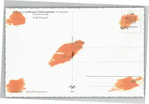 Schoenmuenzach Cafe Berghof *
