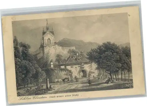 Gernsbach Schloss Eberstein nach einem alten Stich *