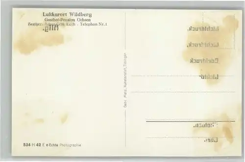 Wildberg Schwarzwald Wildberg  * / Wildberg /Calw LKR