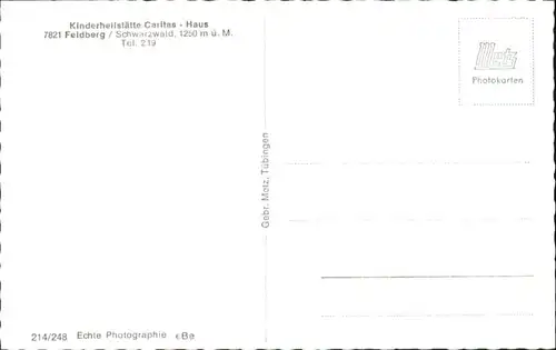 Feldberg Kinderheilstaette Caritas-Haus *
