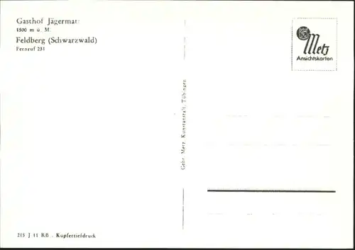 Feldberg Gasthof Jaegermatt *