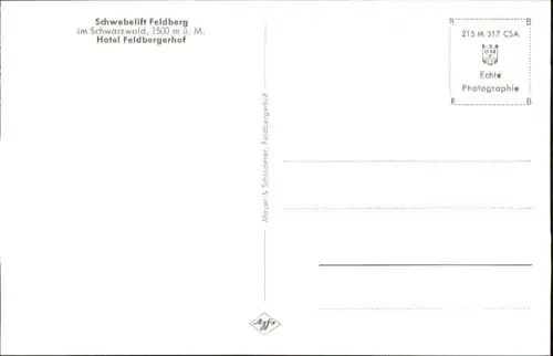 Feldberg Schwarzwald Schwebelift *