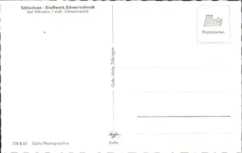 Schluchsee Kraftwerk Schwarzabruck *