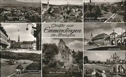 Emmendingen Marktplatz Ruine Hochburg Goetheplatz Bad *