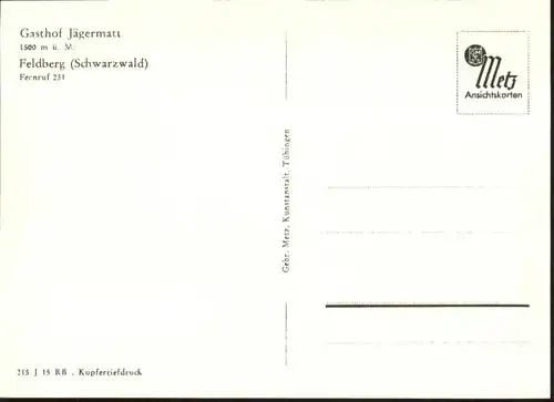 Feldberg Schwarzwald Gasthof Jaegermatt *