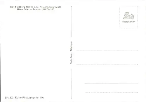 Feldberg Schwarzwald Haus Euler *