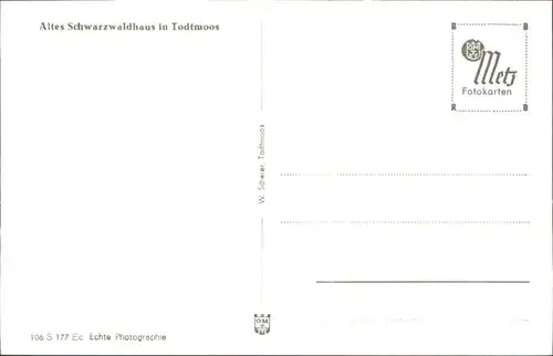 Todtmoos Altes Schwarzwaldhaus *