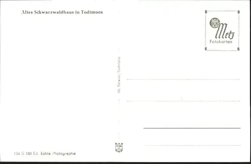 Todtmoos Altes Schwarzwaldhaus *