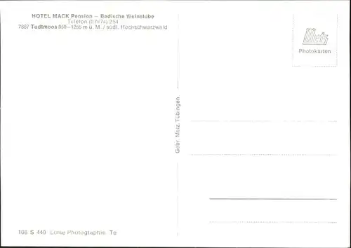 Todtmoos Hotel Mack Pension Weinstube *