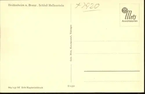 Heidenheim Brenz Heidenheim Brenz Schloss Hellenstein * / Heidenheim an der Brenz /Heidenheim LKR