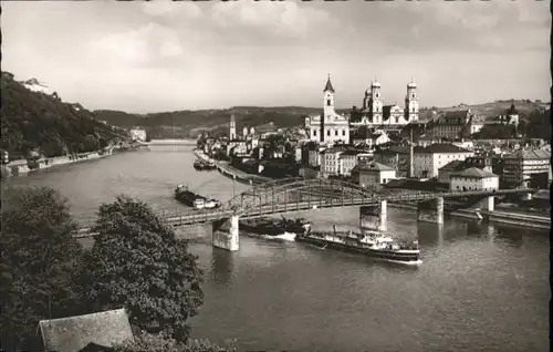 Passau Donaubruecke Dom Oberhaus *