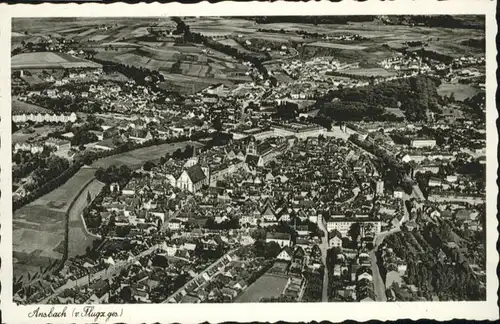 wu81746 Ansbach Mittelfranken Ansbach Fliegeraufnahme * Kategorie. Ansbach Alte Ansichtskarten