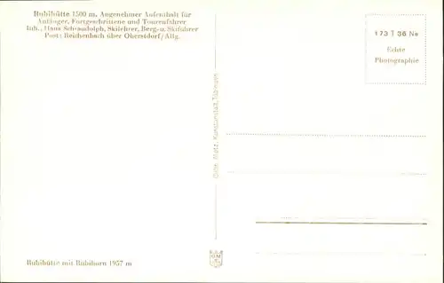Oberstdorf Reichenbach Rubihuette *