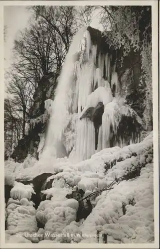 wu88909 Urach Bad Urach Wasserfall Winterpracht * Kategorie.  Alte Ansichtskarten