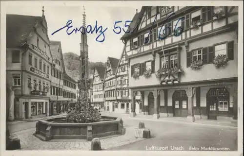 wu88912 Urach Bad Urach Marktbrunnen * Kategorie.  Alte Ansichtskarten