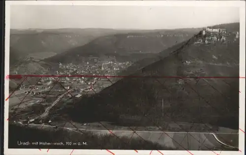 wu88925 Urach Bad Urach Hohenurach Zensur * Kategorie.  Alte Ansichtskarten