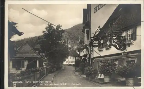 Bad Herrenalb Post Hotel Schild zum Ochsen *