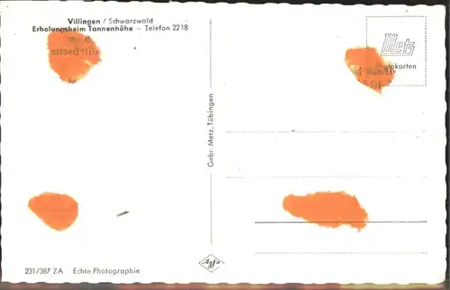 Villingen-Schwenningen Erholungsheim Tannenhoehe *