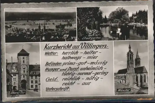 Villingen-Schwenningen Villingen Oberes Tor Muenster Stadtgarten * / Villingen-Schwenningen /Schwarzwald-Baar-Kreis LKR