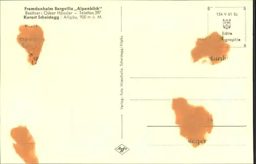 Scheidegg Allgaeu Fremdenheim Bergvilla Alpenblick *