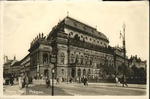 wu95107 Prag Prahy Prague Prag Boehmen National Theater x Kategorie. Praha Alte Ansichtskarten