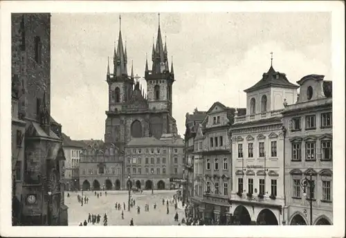 wu95711 Prag Prahy Prague Prag Boehmen Tein Kirche  * Kategorie. Praha Alte Ansichtskarten