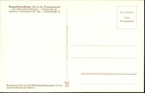 Oberstdorf Kanzelwandhaus *