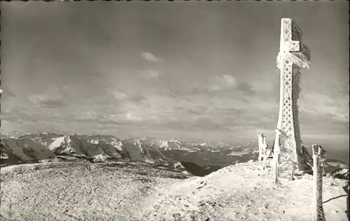 Oberstaufen Gipfelkreuz Hochgrat Allgaeu *