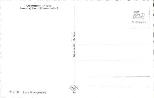 Oberstdorf Haus Lucian Foersterstrasse 3 Allgaeu *