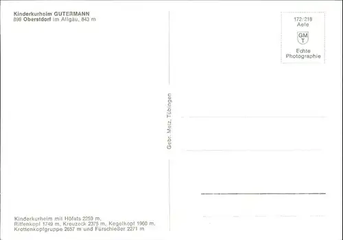 Oberstdorf Kinderkurheim Gutermann Allgaeu *