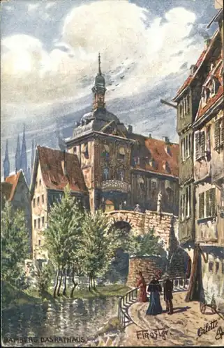 Bamberg Kuenstler F. Trost Rathaus *