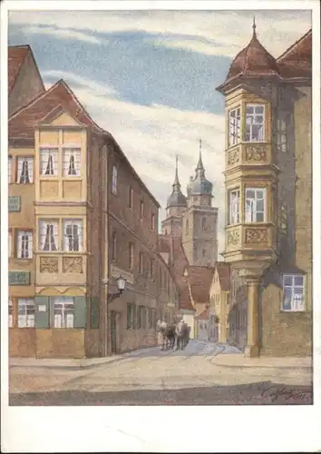 Bayreuth Nach einem Aquarell von Hans Schmitz Brautgasse *