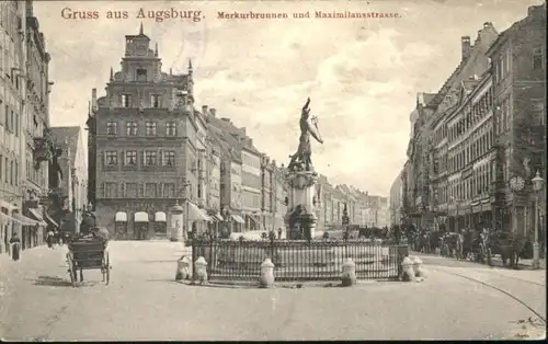 Augsburg Merkurbrunnen Maximiliansstrasse x