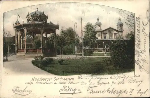 Augsburg Stadtgarten Hauptrestauration Pavillon x