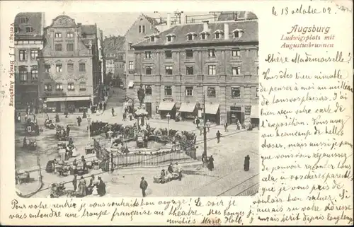 Augsburg Ludwigsplatz Augustusbrunnen x