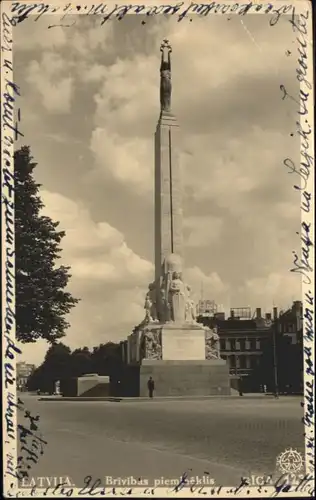 ww82918 Riga Lettland Riga Latvija Denkmal x Kategorie. Riga Alte Ansichtskarten