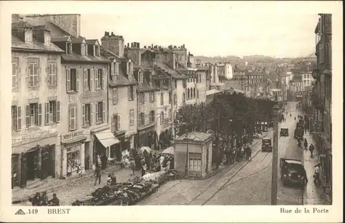 ww85156 Brest Finistere Brest Rue Porte * Kategorie. Brest Alte Ansichtskarten