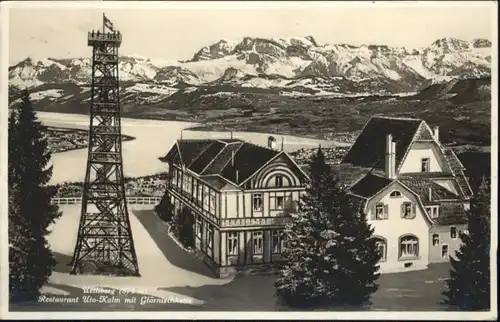 ww89289 Uetliberg Zuerich Uetliberg Restaurant Uto Kulm Glaernischkette x Kategorie. Uetliberg Alte Ansichtskarten