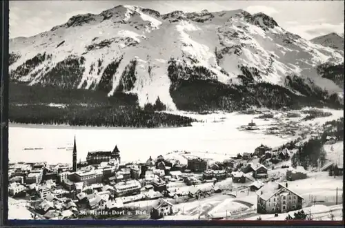 ww89448 St Moritz GR St Moritz Dorf Bad * Kategorie. St Moritz Alte Ansichtskarten