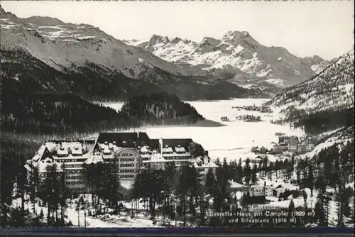 ww89450 St Moritz GR St Moritz Suvretta Haus Campfer Silvaplana * Kategorie. St Moritz Alte Ansichtskarten